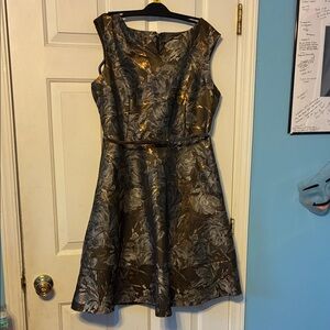Cooper and pewter dress